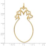 10k 5 Hearts Charm Holder - Image 3