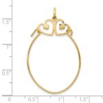 10k Double Heart Charm Holder - Image 3
