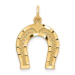 10k Horseshoe Charm