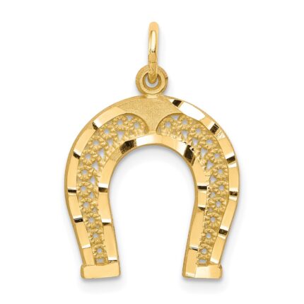 10k Horseshoe Charm