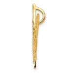 10k Solid Satin Leaf Charm - Image 2