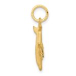 10k Solid Satin Airplane Charm - Image 2