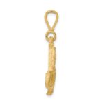 10k Solid Diamond-cut Semi Truck Charm - Image 2