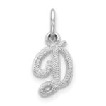 10k White Gold Initial D Charm