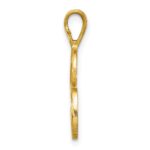 10k Diamond-cut Grooved Initial C Charm - Image 2