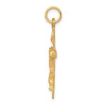 10k Solid Polished Crucifix Pendant - Image 2