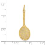 10K Tennis Racquet Charm - Image 3