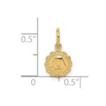 10k Solid Satin Polished Our Lady of Sorrows Disc Pendant - Image 3