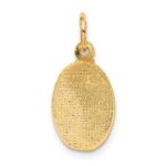 10k Solid Satin Polished St. Christopher Pendant - Image 4