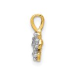 10k Small CZ Flower Charm - Image 2