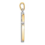 10k Two-tone Cross Pendant - Image 2