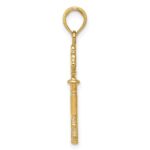 10k Polished 3-D Hearts Key Charm - Image 2