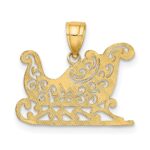 10K Polished Sleigh Pendant - Image 4