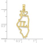 10K Solid Illinois State Pendant - Image 4