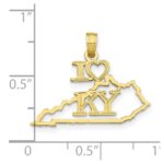 10K Solid Kentucky State Pendant - Image 4