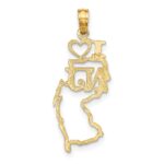 10K Solid New Jersey State Pendant - Image 3