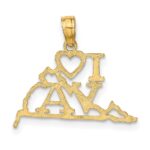 10K Solid Virginia State Pendant - Image 3