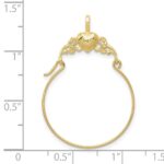 10k Polished Heart Charm Holder - Image 3
