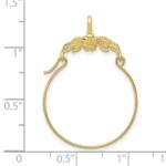 10k Polished Floral Charm Holder - Image 3