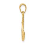 10K Solid Polished 3-D Anchor Pendant - Image 2