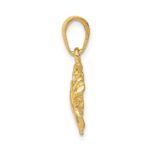 10k Solid Polished Open-Backed Crab Pendant - Image 2