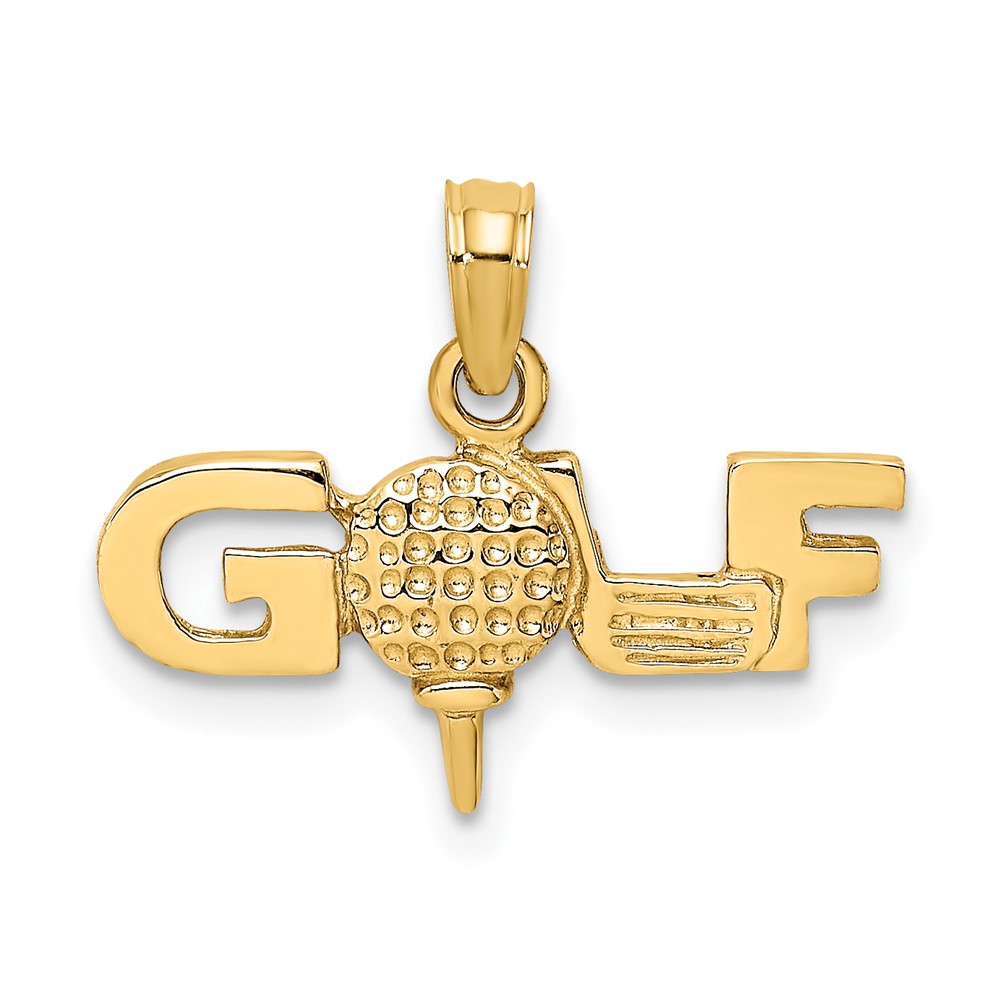 10D1436.jpg 10K Solid Polished GOLF Pendant - Image 1