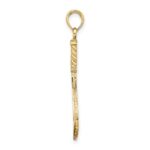 10K Solid Polished 3-D Tennis Racquet Charm - Image 2