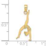 10K Solid Polished Gymnast Pendant - Image 3