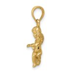 10k  3D Polished Solid Angel Pendant - Image 2
