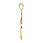 10K Polished Solid Cross Pendant - Image 2