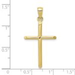 10k Tubular Cross Pendant - Image 3