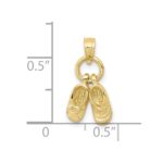 10k 3D Moveable Baby Shoes Charm - Image 3