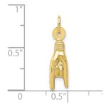 10k Rock On Sign Charm - Image 3