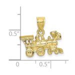 10K 3-D Locomotive Pendant - Image 3