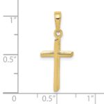 10k Polished Cross Pendant - Image 3