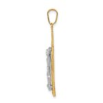 10K Two-tone Diamond-cut Crucifix Pendant - Image 2