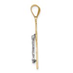 10K Two-tone Diamond-cut Crucifix Charm - Image 2