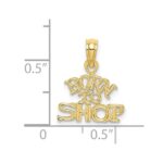 10K BORN TO SHOP Charm - Image 3