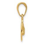 10k Horse Head in Horseshoe Pendant - Image 2