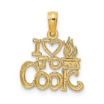 10K I HEART TO COOK Charm