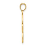 10k Polished Cut Out Flower Pendant - Image 2
