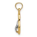10k & Rhodium Single Flip-Flop Pendant - Image 2