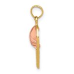 10k Two-tone Basketball Hoop with Ball Pendant - Image 2