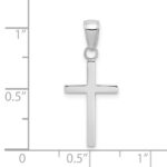 10k White Gold 3-D Cross Pendant - Image 3