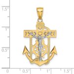 10k Two-tone Mariner's Crucifix Pendant - Image 3