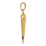 10K Large Italian Horn Pendant - Image 2