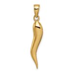 10K Large Italian Horn Pendant - Image 4