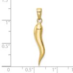 10K Large Italian Horn Pendant - Image 3