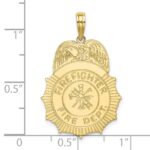 10k FIREFIGHTER FIRE DEPT. Badge Charm - Image 3