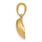 10K Small Clam Shell Pendant - Image 2